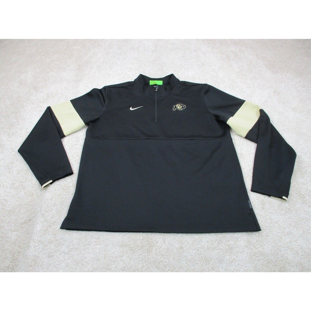 Colorado Buffaloes Nike Jacket Men M Black On-Field Drifit Zip Pullover Football